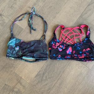 2 very good condition lulu lemon sports bras.